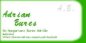 adrian bures business card