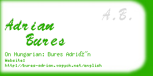 adrian bures business card